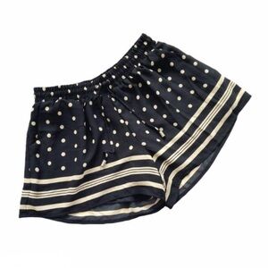 Anthropologie's Elevenses Polka Dot Striped Drawstring Shorts XS